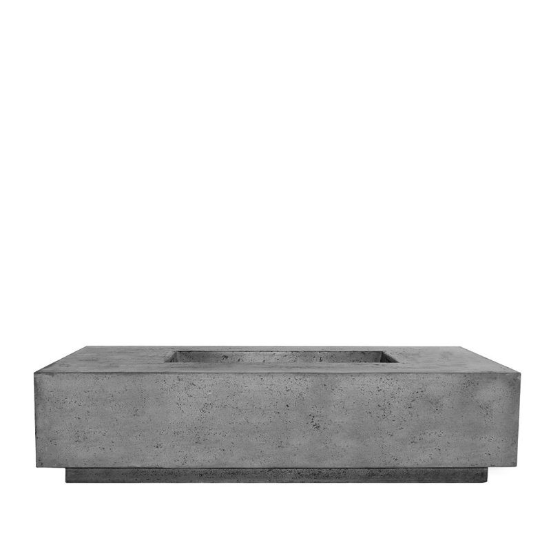 Rectangle Concrete Smokeless Fire Pit Table