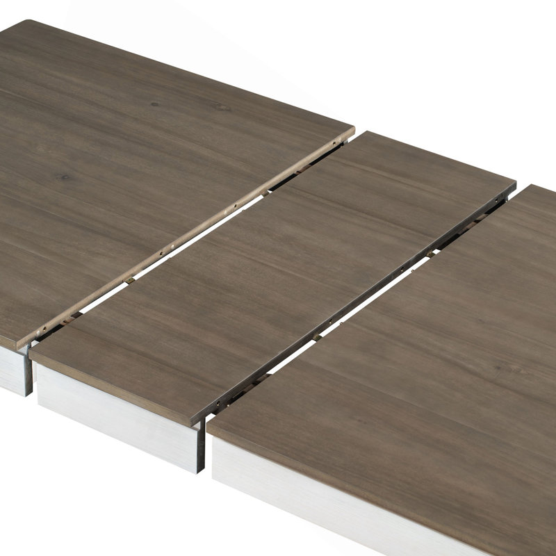 Ensemble de table de salle à manger en bois 7 pièces Farmhouse, Brown/White, Beige
