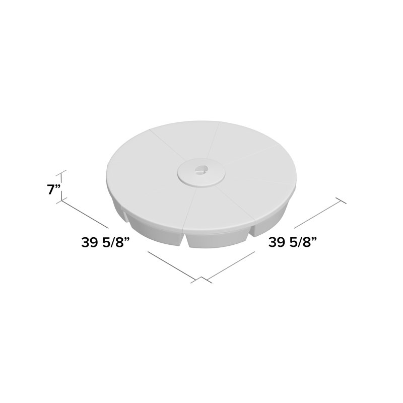 Socle de parasol à base sur pied en plastique de poids de plancher parasol Selma