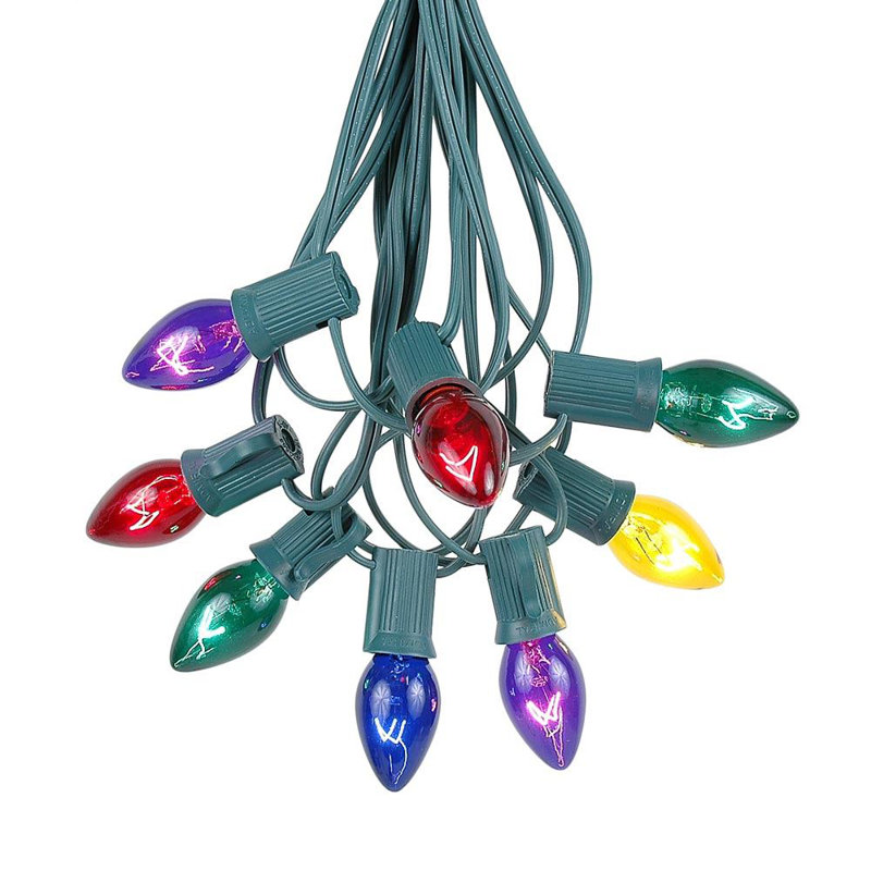 Lampe de noël 25 lumières de chaîne, Multi, 100, 120"