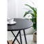Ensemble de salle à manger moderne minimaliste noir 60,83 x 24 x 32,3 po, table pour 2 personnes avec sièges intégrés, cadre stable, plateau de table spacieux pour la vaisselle, utilisation intérieure et extérieure