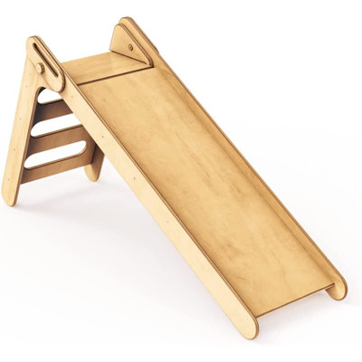 All Circles PlayRamp XL-Eco-Friendly Collapsible Kids Slide, Climbing Wooden Slide