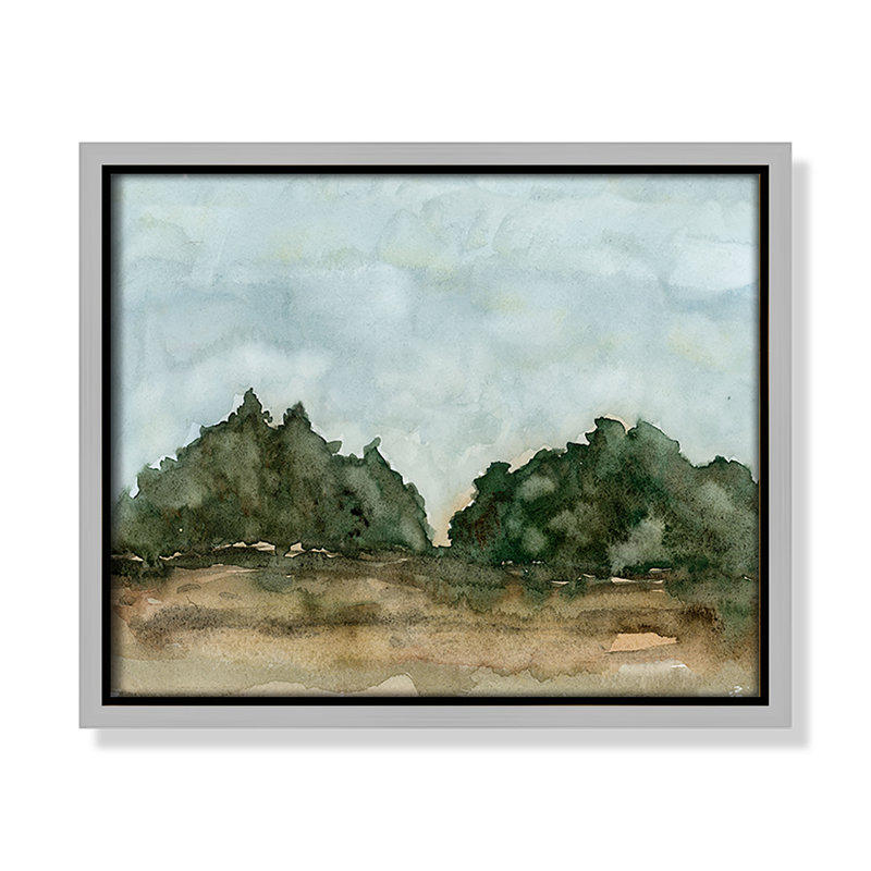 «Landscape II Print» par Corinne Rose Designs, H 9,5 po x l 11,5 po, Argent argent