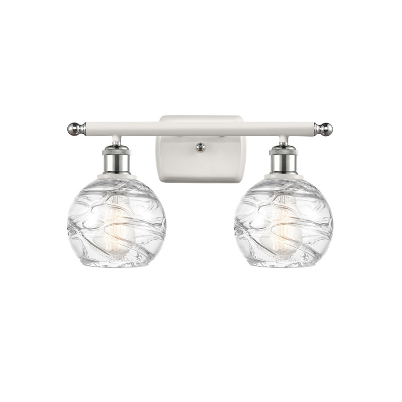 Éclairage pour meuble-lavabo à intensité variable Halvorson, Ampoule non incluse, Blanc / chrome poli, Transparent