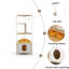 Tour d'angle pour chat, arbre à chat avec poteau à griffer, cage à chat avec station d'alimentation et plateformes d'escalade