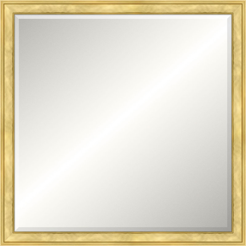 Miroir de plancher en bois massif Perri, Carrée, 40,5 po x 40,5 po