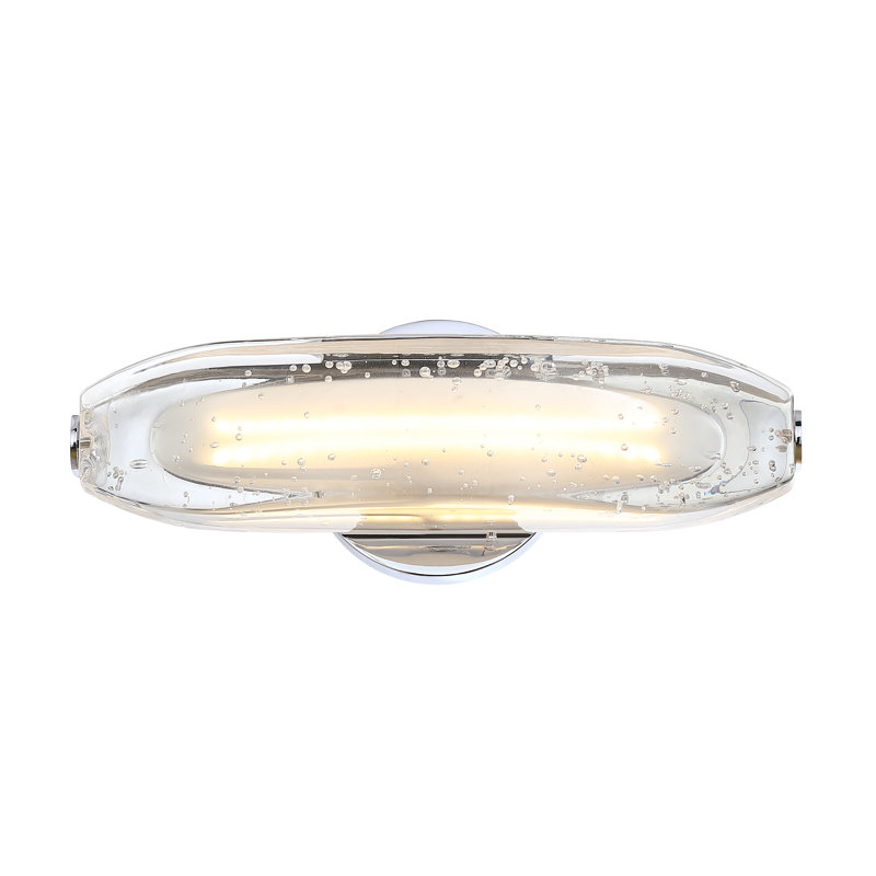13'' Modern Bubble Crystal Wall Sconce, Luxury Led Wall Light For Bathroom, Bedroom Or Hallway, Chrome