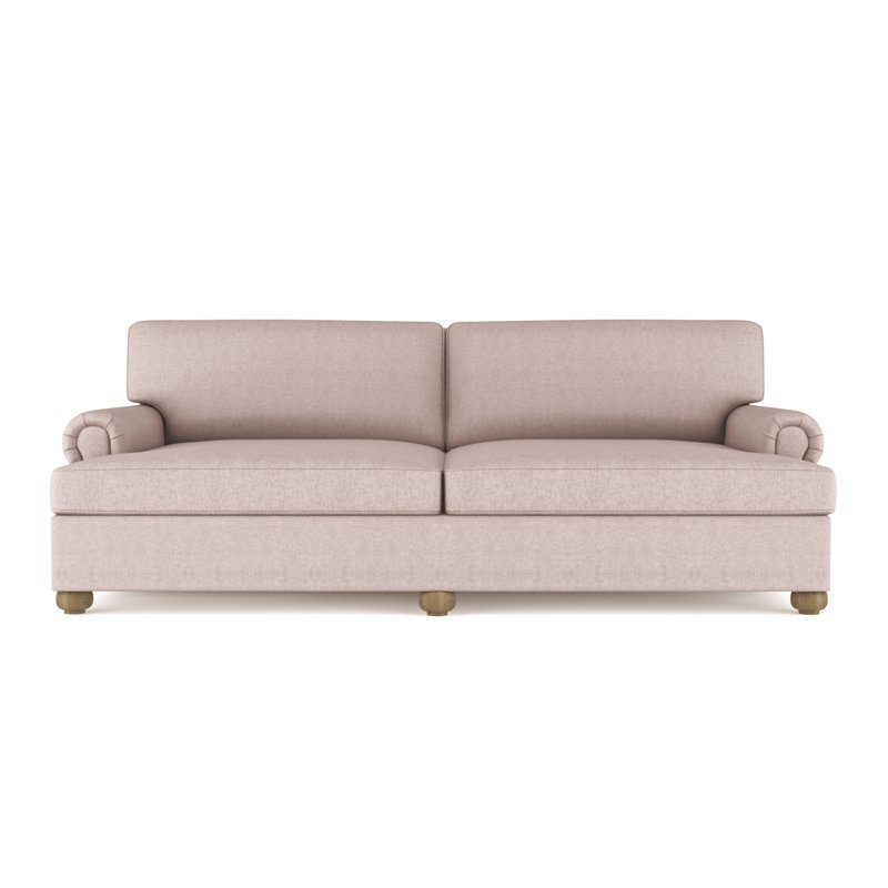 Leroy Rolled Panel-Arm Daybed with Bun Feet, Distressed Leather Graphite, Weathered