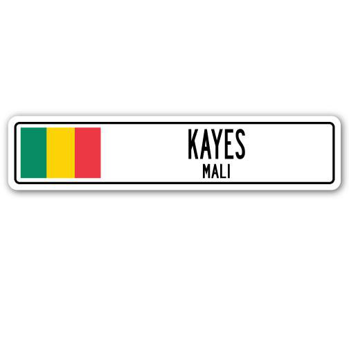 Panneau de signalisation en aluminium Kayes, Mali, H 4 po x l 18 po x P 1 po
