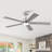 Vaczon 52" Smart Dimmable LED Ceiling Fan, APP and Remote Control, 6 Speeds Reversible DC Motor, 3 Color Lights, Timer, Double-sided Wood Blades, 6"/10" Downrods-1065887502