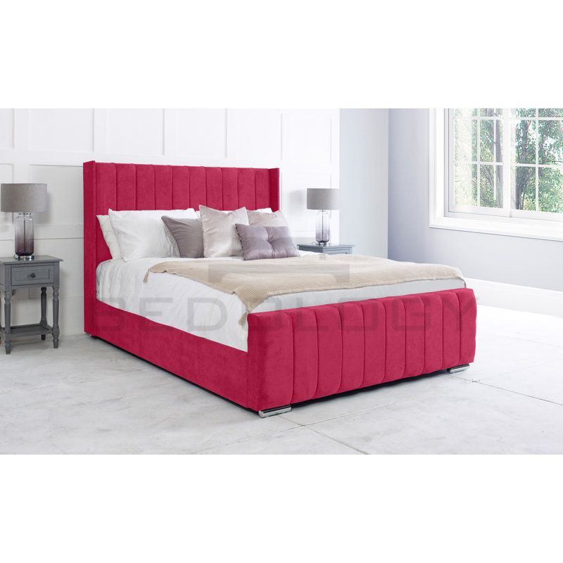 Anhat Upholstered Storage Bed, Superking (180 x 200 cm), Claret
