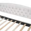 Lit de jour capitonné moderne de luxe, double, beige