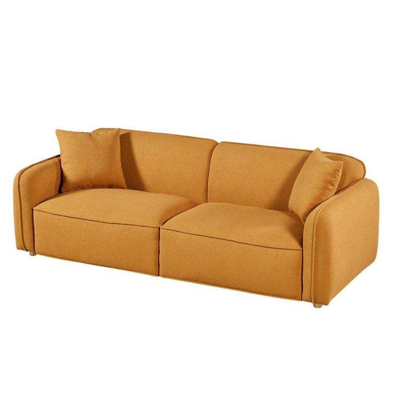 Durkee l 90,55 po Canapé rembourré 3 personnes, Brun