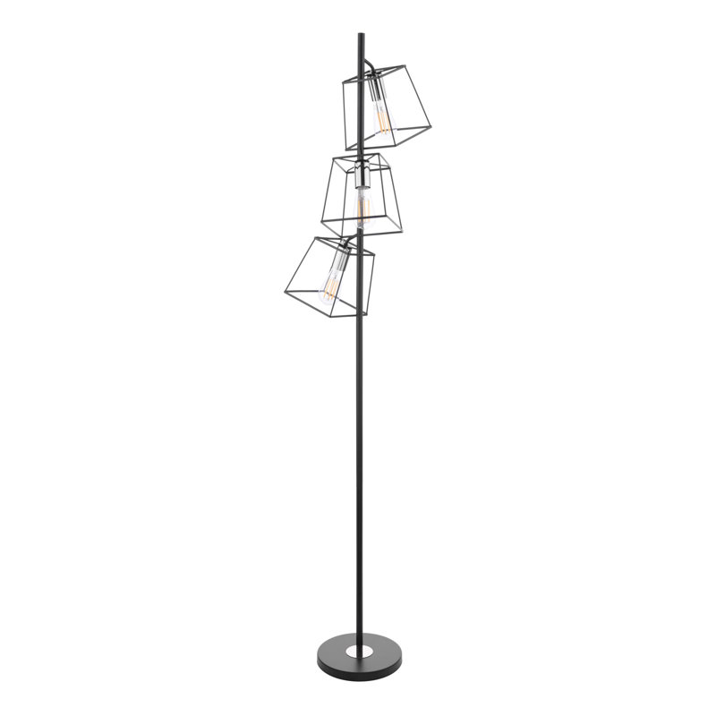 Chrisholm 180cm Column Floor Lamp, Polished Chrome