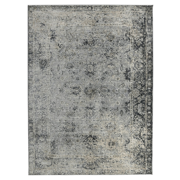Kolar Traditional Floral Bordered Premium Performance Area Rug