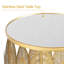 Table de bout Brithny entièrement assemblée en acier inoxydable (ensemble de 2)