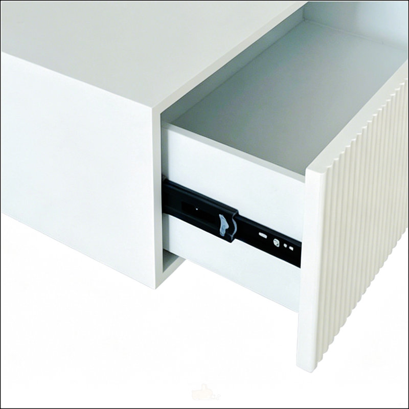 Meuble télé flottant côtelé Modern Handcrafted Modern