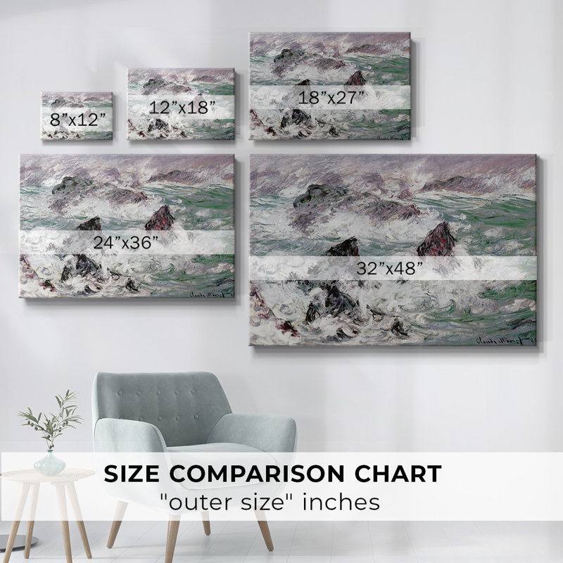 Tempête à la belle-toile tendue avec châssis, H 12 po x l 18 po