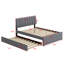 Lit plateforme tapissier Teddy - Lit gigogne simple inclus-900521936-900521938