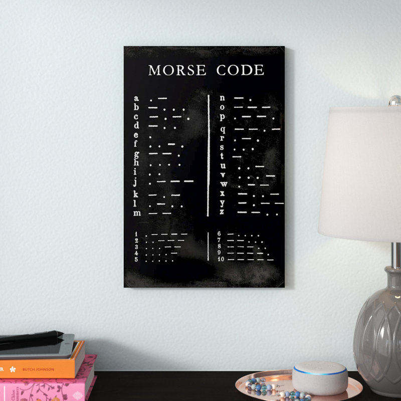 " Morse Code Chart ", 18" H x 12" W x 1" D