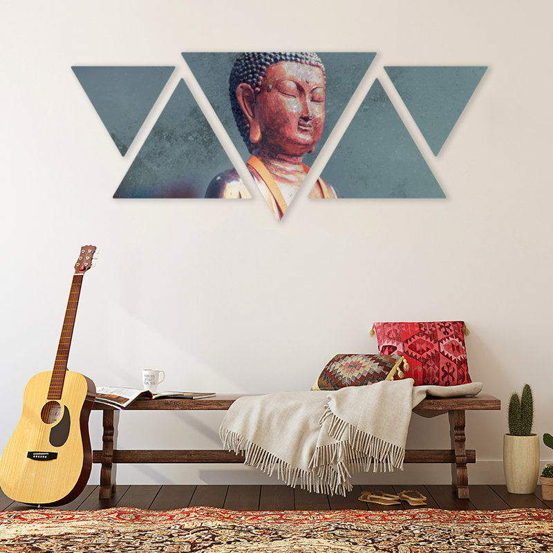 Latitude Vive - 5 Multi Pannello Triangolare - Buddha - Legno MDF - 180X70