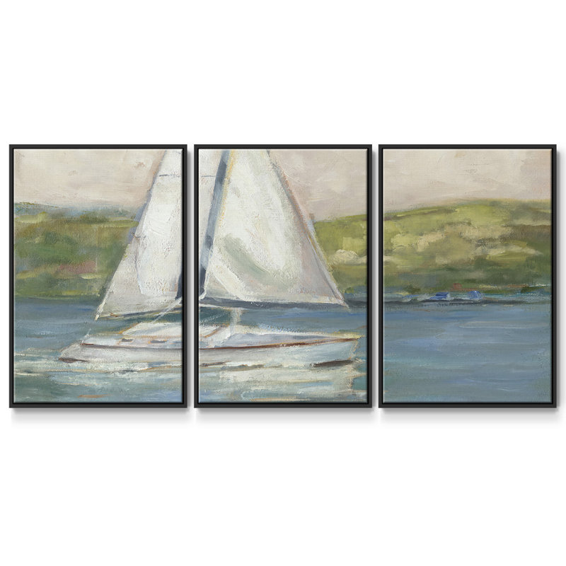 Off The Coast I 3 pièces, H 24 po x l 48 po x P 2 po, Noir
