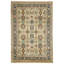 Hand Knotted Wool Area Rug in Ivory And Navy