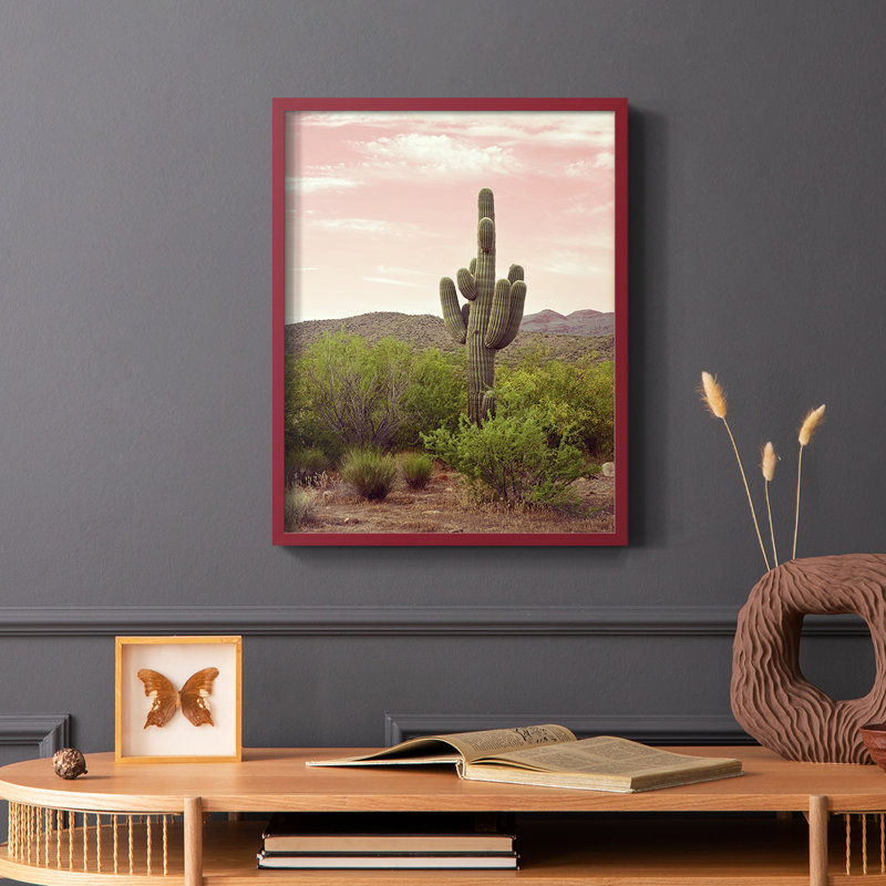 Arizona Desert, reproduction encadrée - bois massif, Rouge, H 10 po x l 8 po