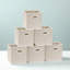 Bacs de rangement pliables en forme de cube avec poignées, paniers de rangement pliables en tissu pour étagères, placards et organisation de la maison