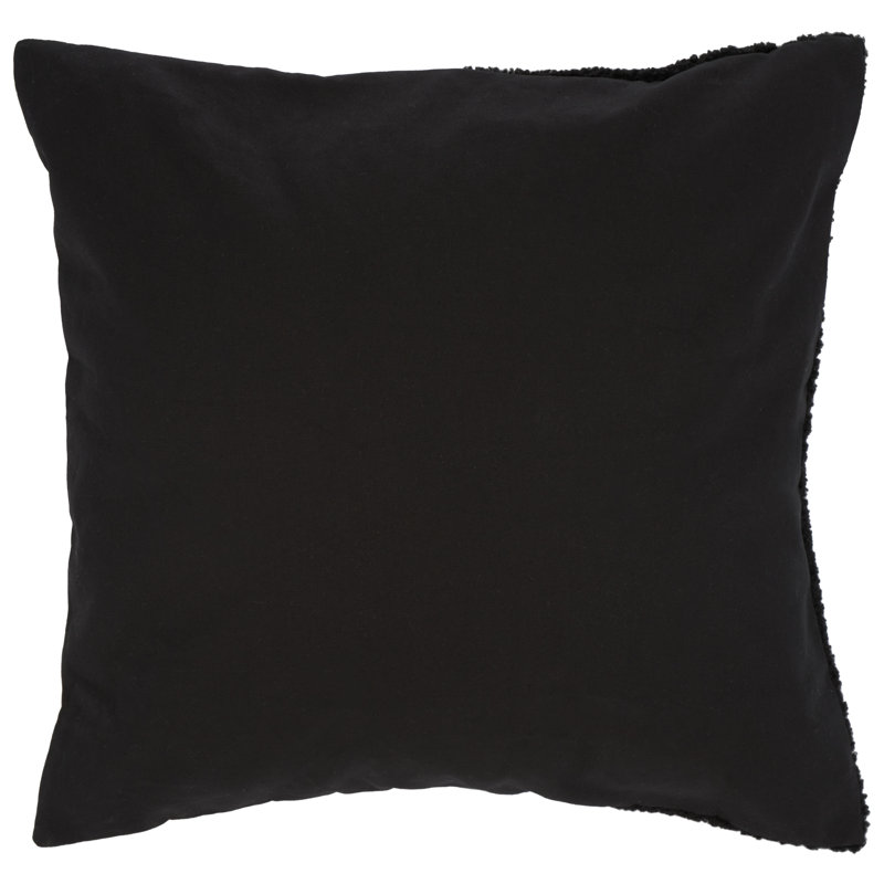 Horwich 20" Black and Ivory Woven Throw Pillow