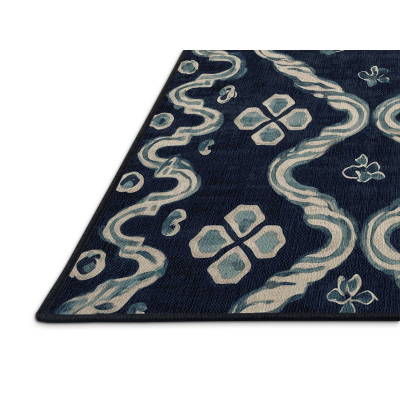 Machine Washable Gray Area Rug, Square 6'