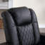 Fauteuil de cinéma maison inclinable électrique de 34,6 po de largeur avec rangement pour accoudoirs, deux porte-gobelets, port de charge USB et éclairage ambiant-375286095