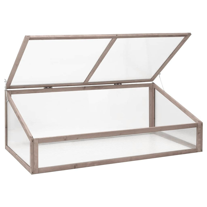WALPLUS serre en bois gris 110 x 56 x 39 cm en bois de sapin plante froide plante de culture