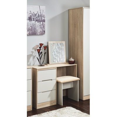 Fully Assembled Grety Dressing Table Set with Mirror