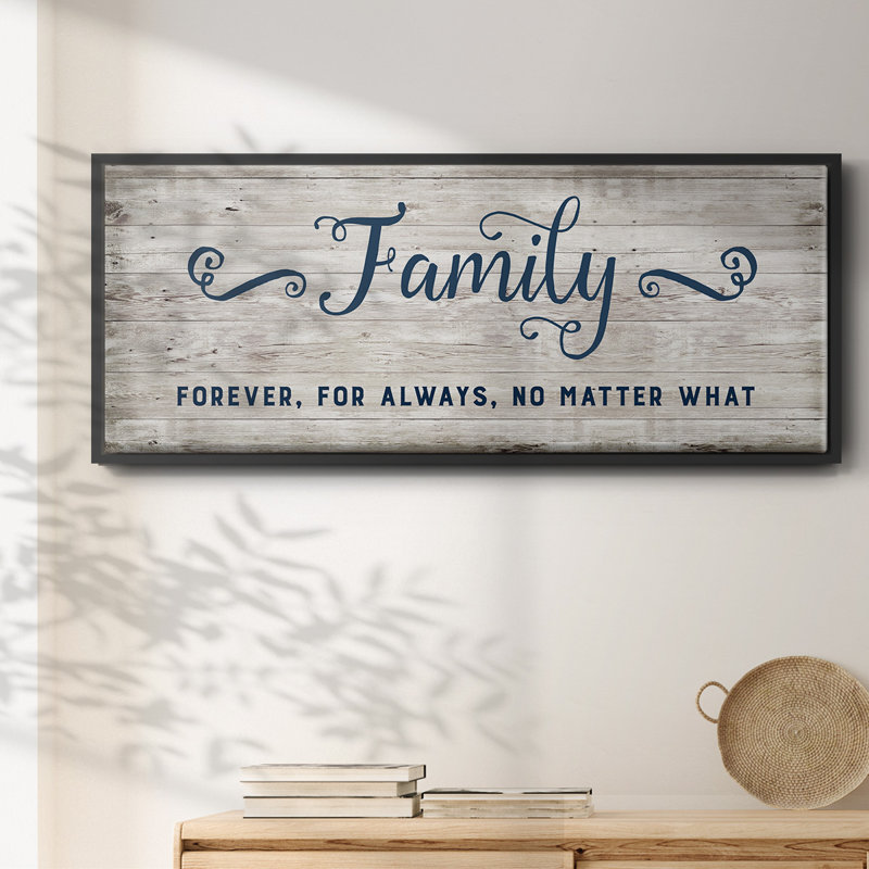 «Family Forever» - toile encadrée, H 12 po x l 30 po