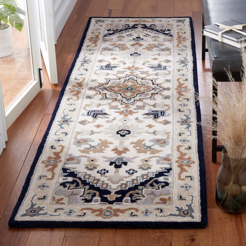 Tapis oriental en laine touffeté à la main Heritage, Tapis de couloir 2 pi 3 po x 8 pi