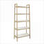 Bibliothèque, bibliothèque moderne Mid-Century à 5 tablettes | Structure en bois massif, tablettes en bois aggloméré blanc | Blanc cassé + naturel