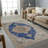 Floral Fantasy Non Woven Soft Type Printed Rug Featuring a Stunning Array of Blooming Flowers and Vines in Vibrant Shades on a Light Background for an Elegant Touch in Any Room-114330298