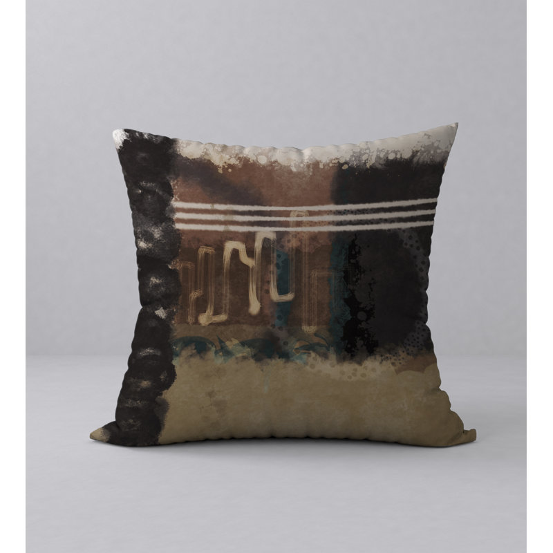 Abstract Reversible Throw Pillow, 18" x 18"