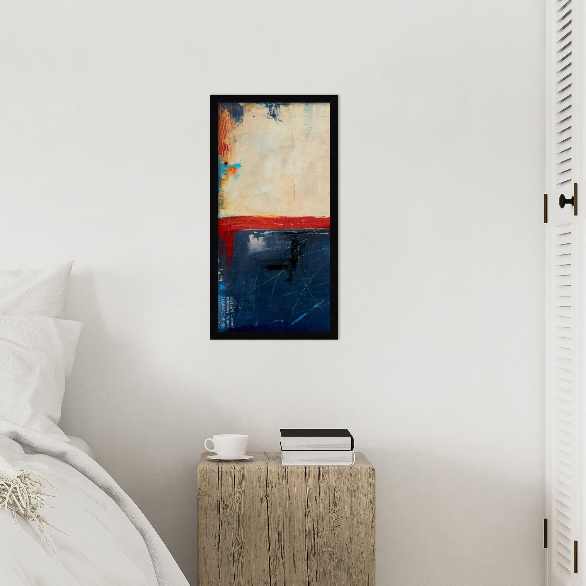 LA Strip I by Mauro Wood Framed Wall Art Print, Black, 25" H x 13" W
