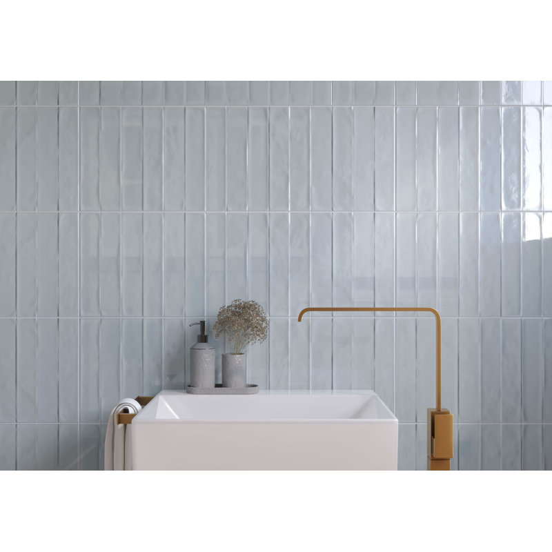 Radiant 12" X 36" Ceramic Wall Tile, Blue