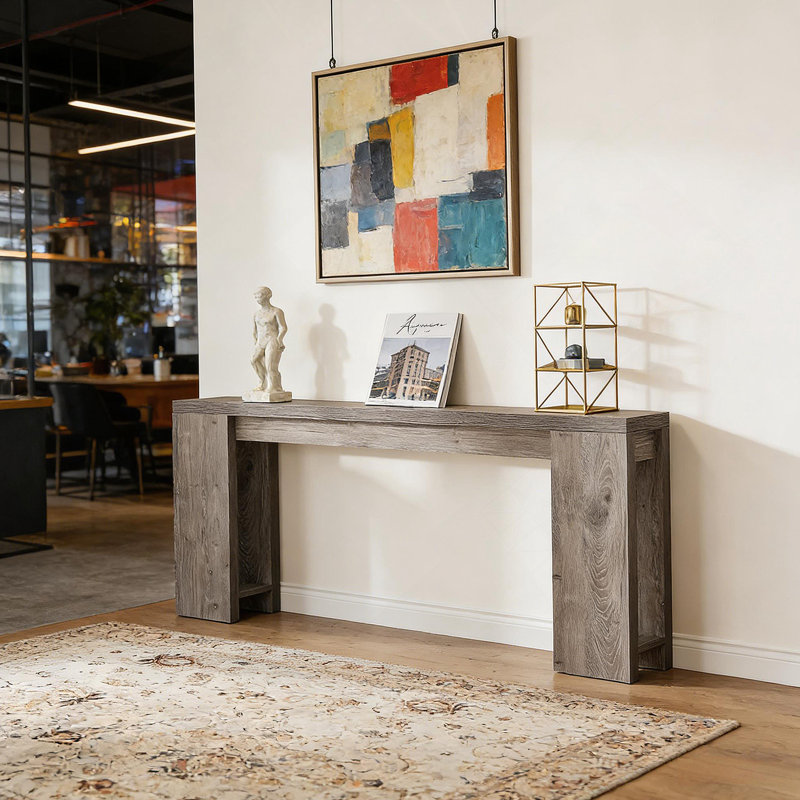 Table d'entrée en bois, console, table d'appoint en bois