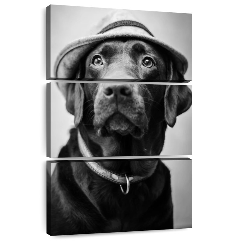 Brampt Black Labrador Boss, 57" H x 36" W