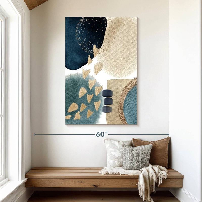 Avery Abstract Blue Beauty I, 48" H x 32" W