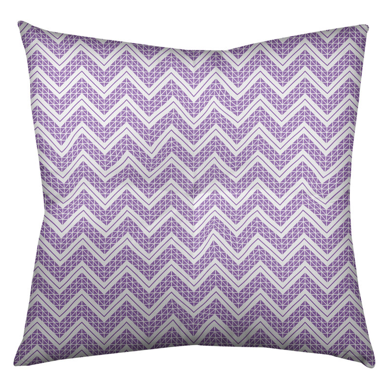 Coussin Rhonda Cheval, 30 po x 30 po, Violet / Blanc