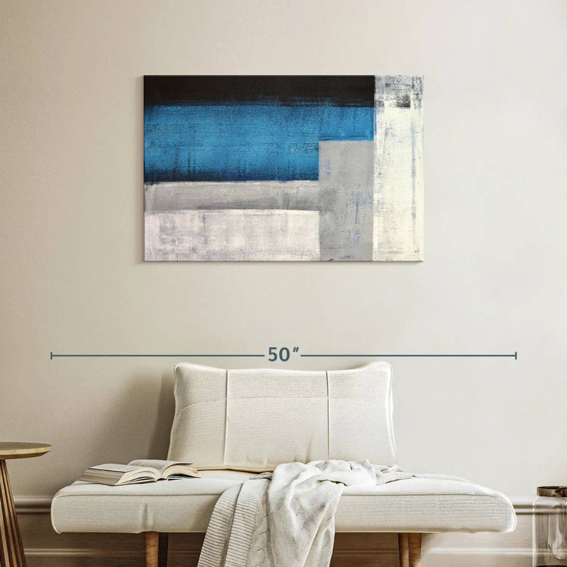 Abstract Modern Abstract Canvas Print On Canvas Print, 24" H x 36" W x 1.25" D