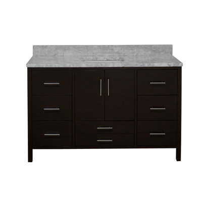 Kiara 60" Carrara Marble Single Bathroom Vanity