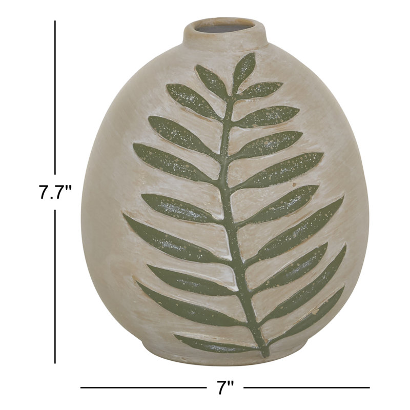  Stoneware Table Vase, H 7,7 po x l 7 po x P 7 po