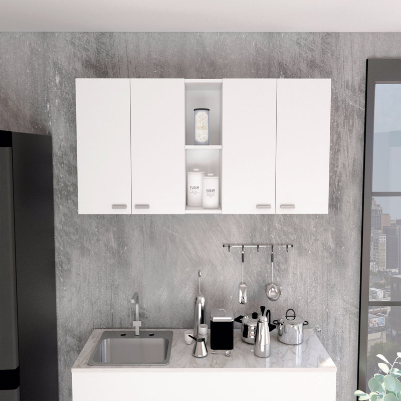 Wall Cabinet Ontario, Double Door, White