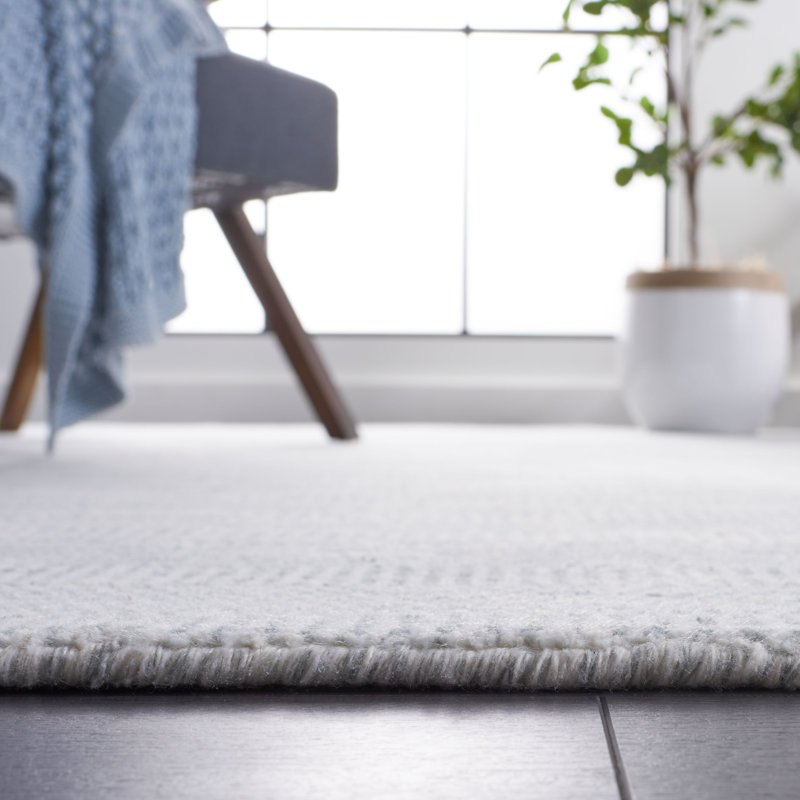 Jimison Hand Loomed Performance Solid Color Rug, Rectangle 4' x 6'